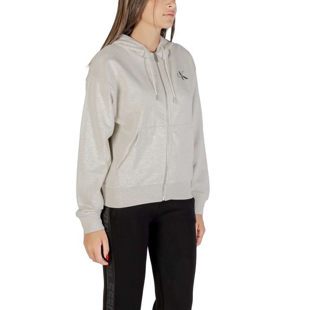 Calvin Klein Jeans Gray Cotton Hoodie