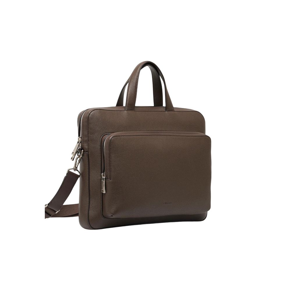 Calvin Klein Brown Polyethylene Briefcase