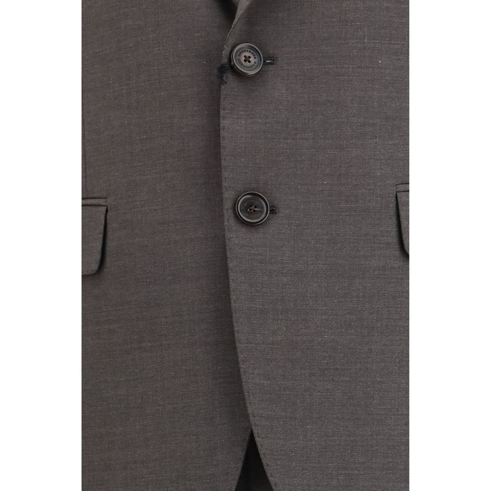 Traje de dos piezas Dsquared² de lana polar gris