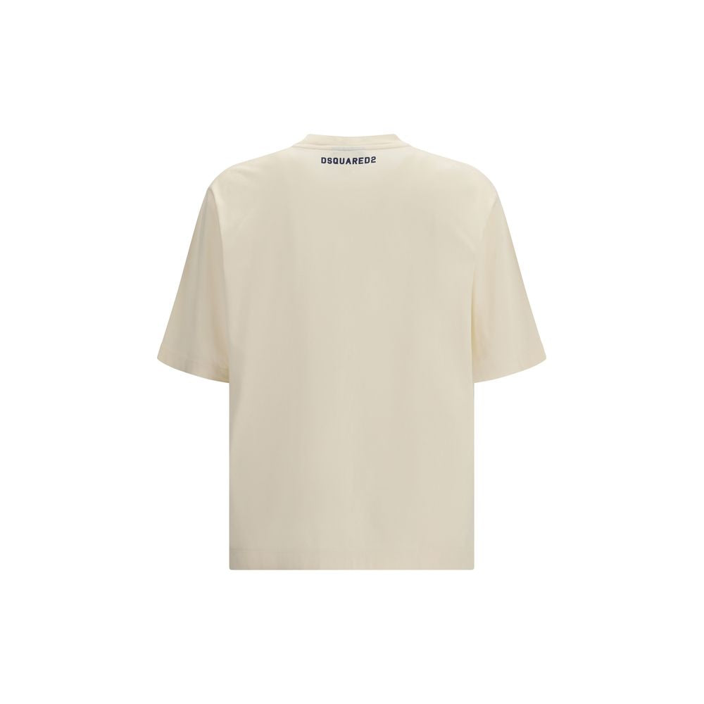 Dsquared² Camiseta de algodón beige
