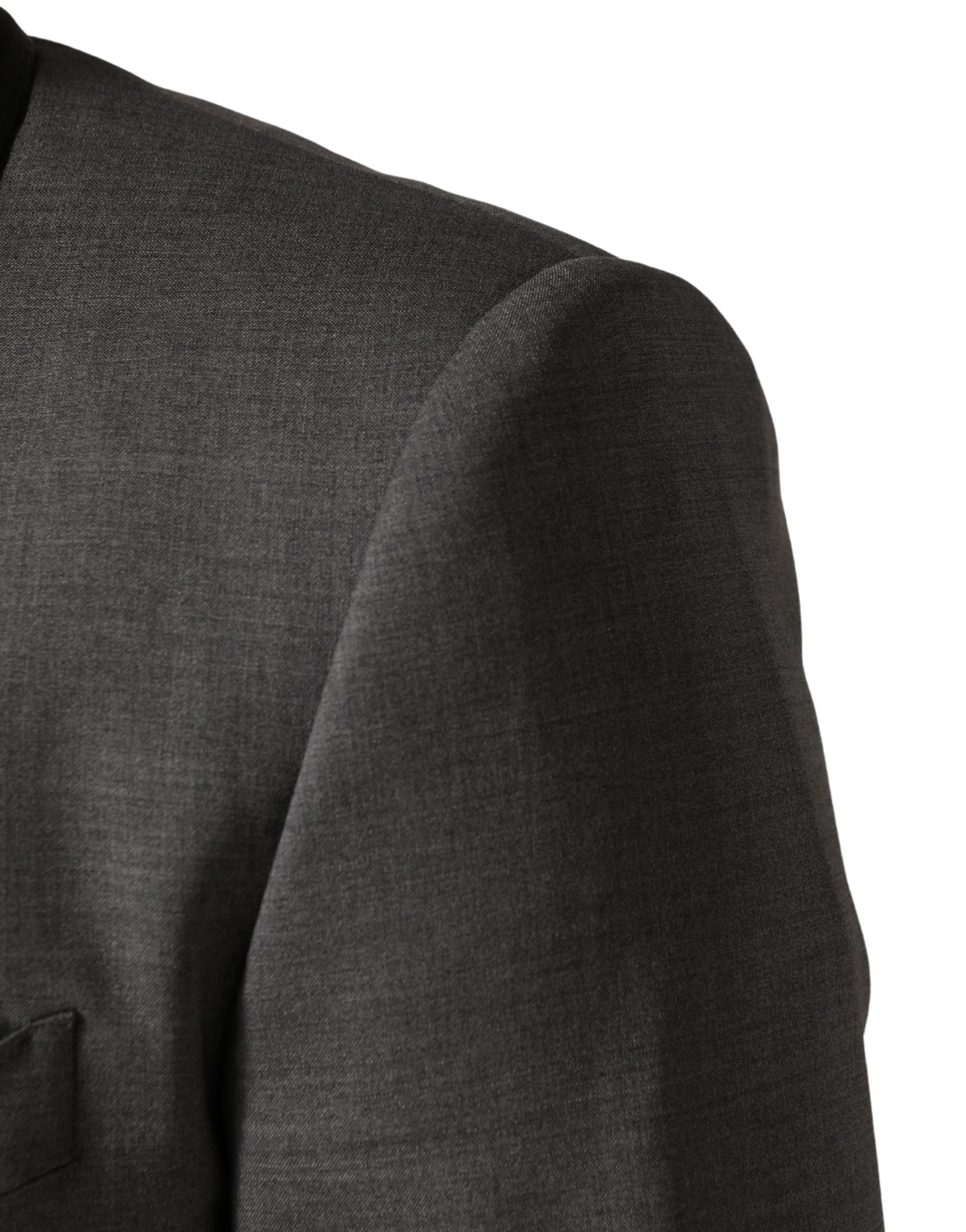 Dolce & Gabbana Gray Wool Single Breasted 1 Button 3PC Suit