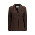 Ganni Brown Recycled Polyester Blazer