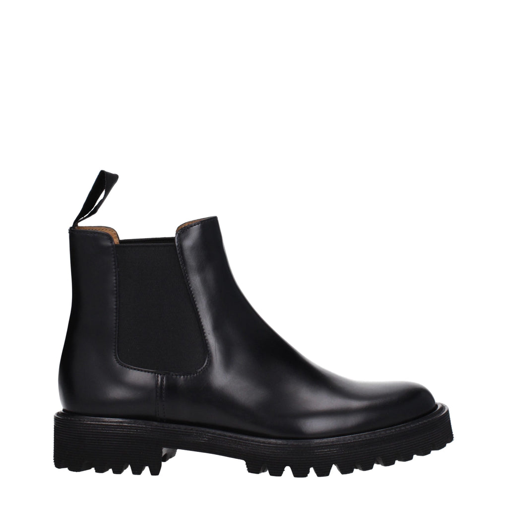 Church's Black Leather Ankle Boots