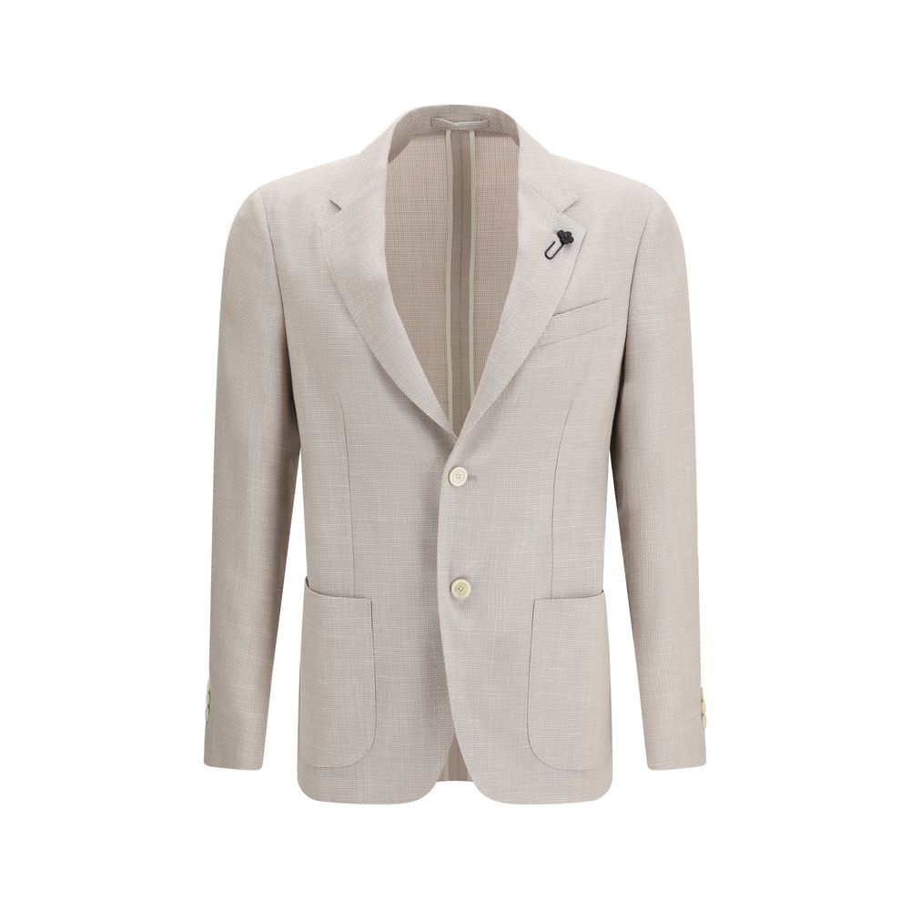 Lardini Beige Silk Blazer