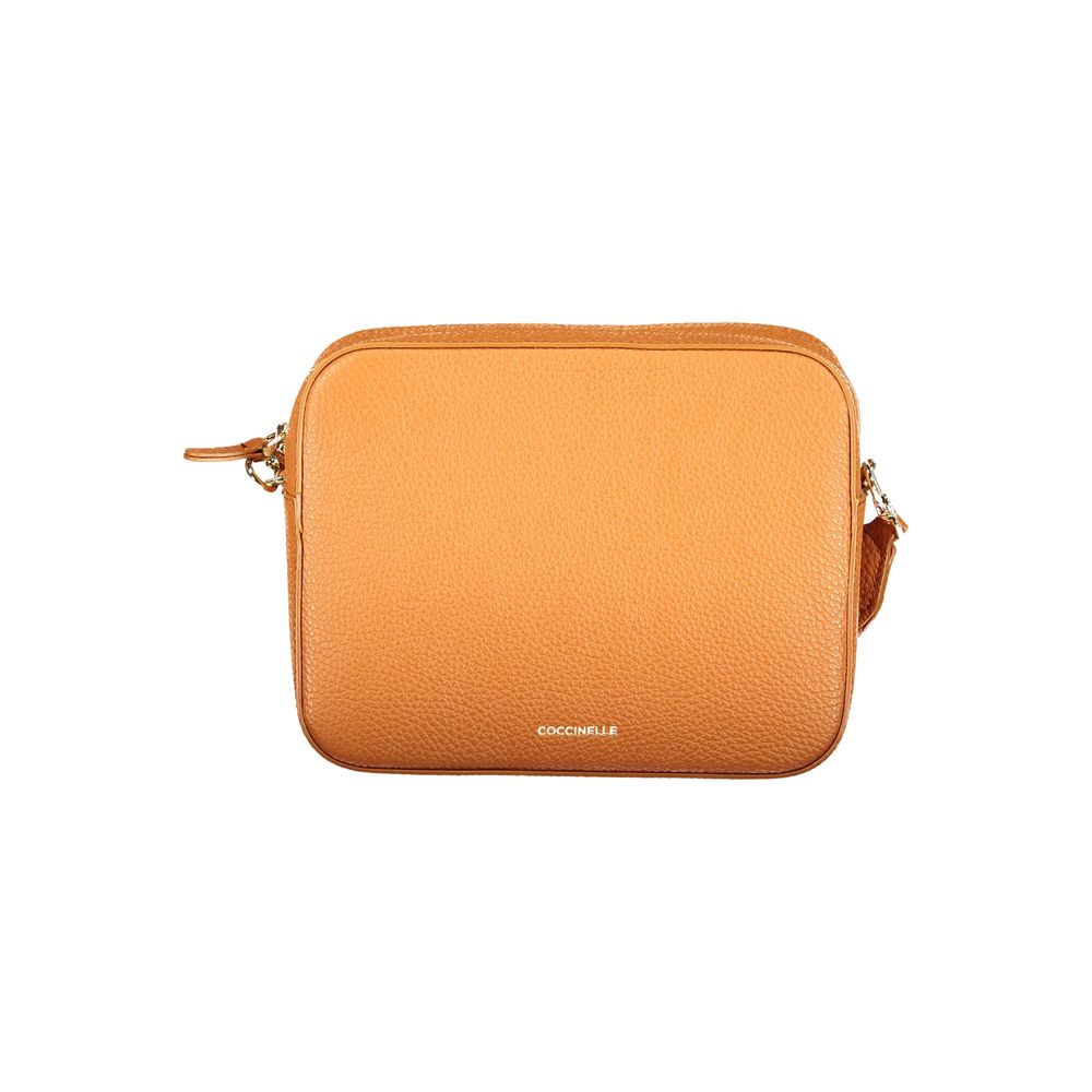Bolso de mano de cuero naranja Coccinelle para mujer