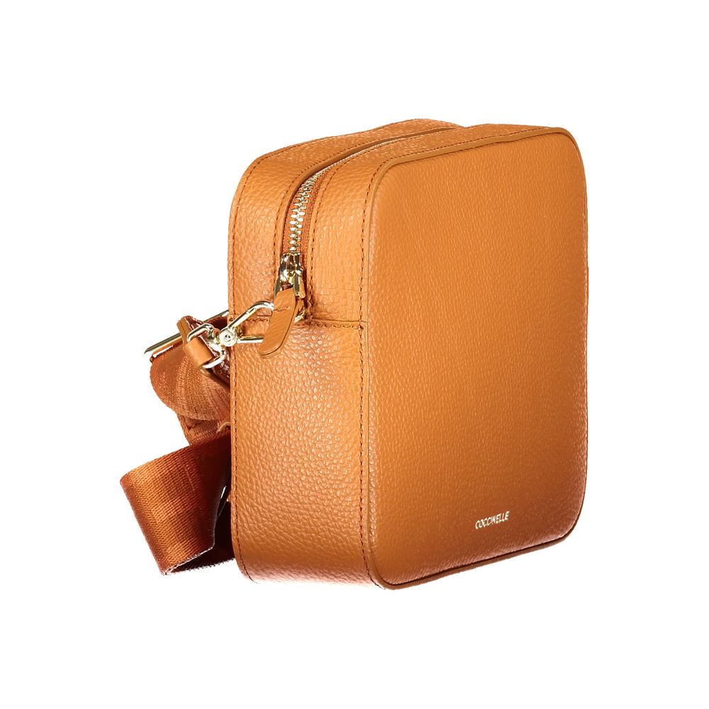 Bolso de mano de cuero naranja Coccinelle para mujer