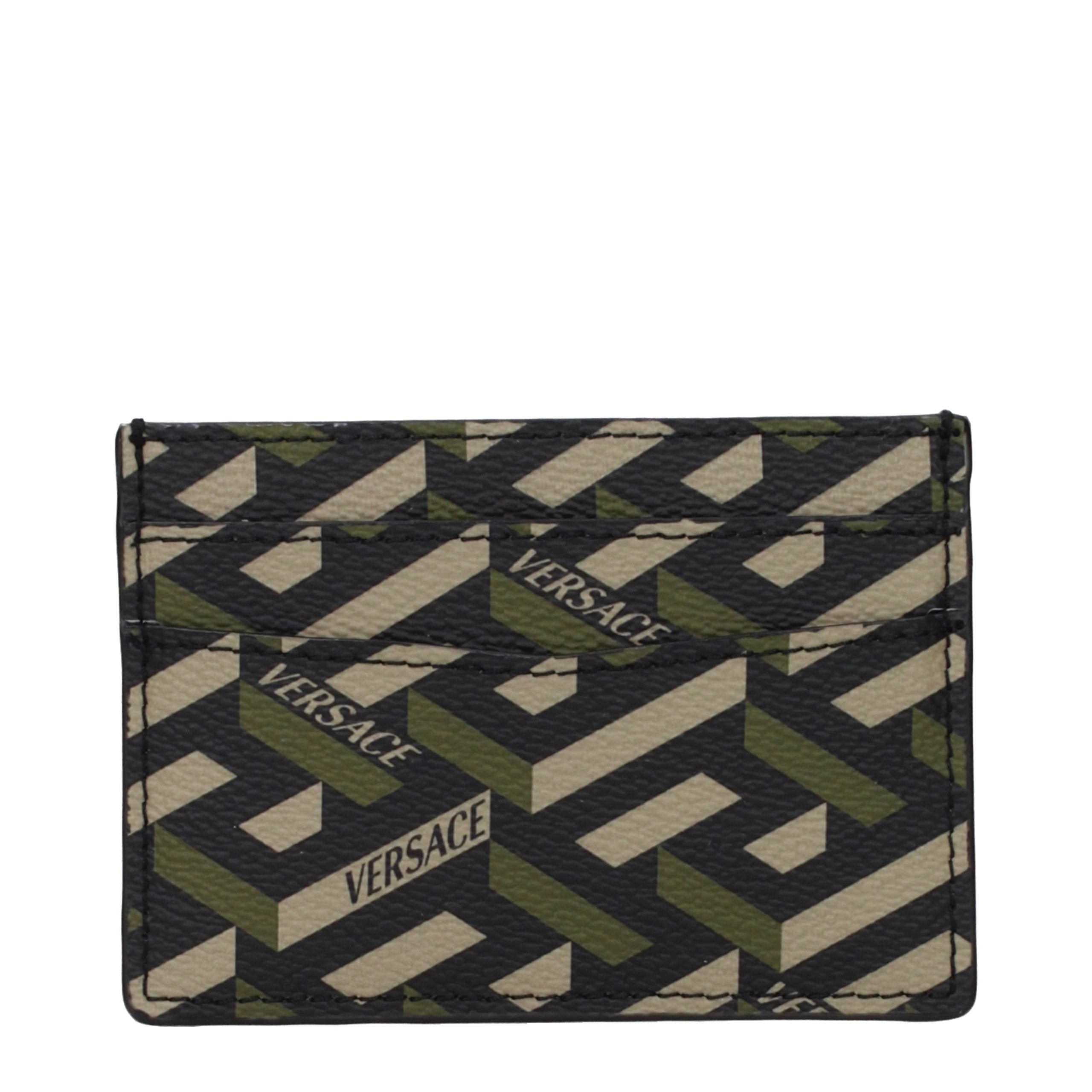 Versace Black Fabric Cardholder