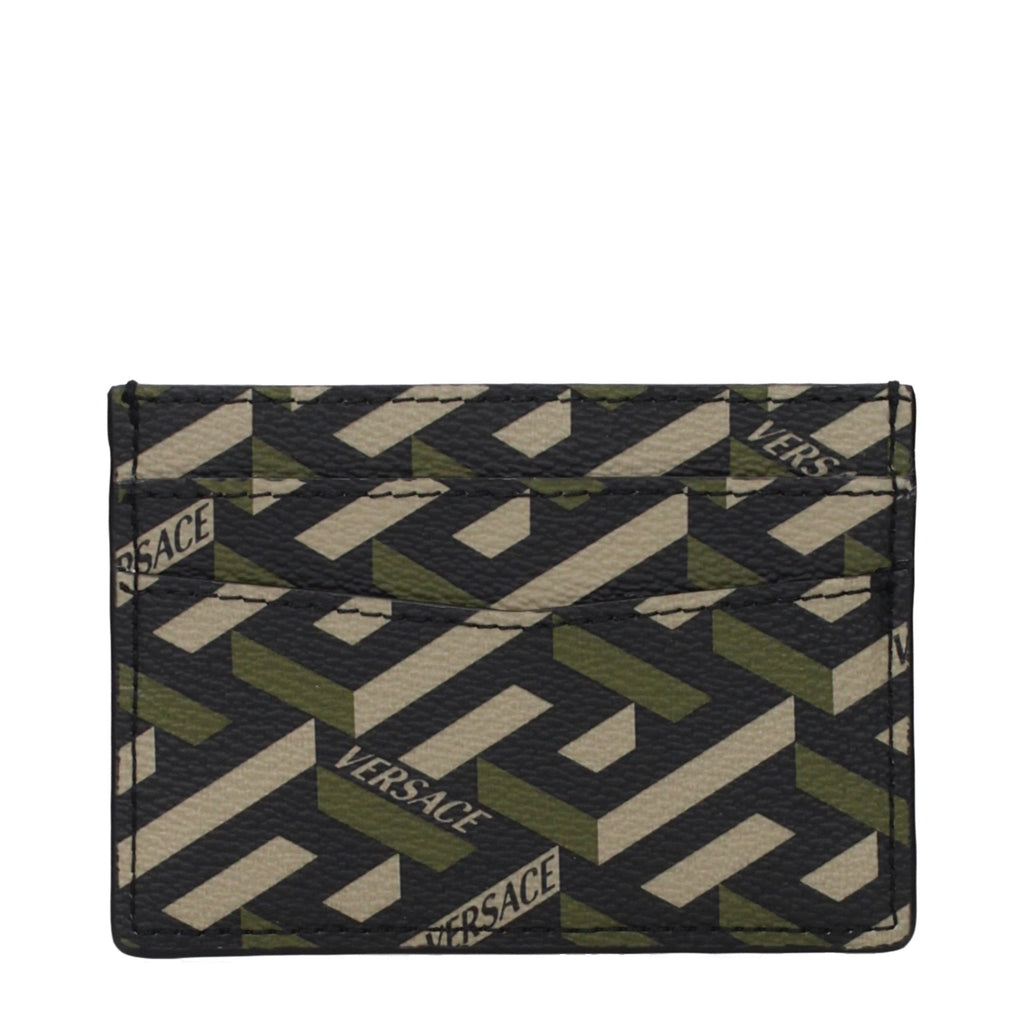 Versace Black Fabric Cardholder