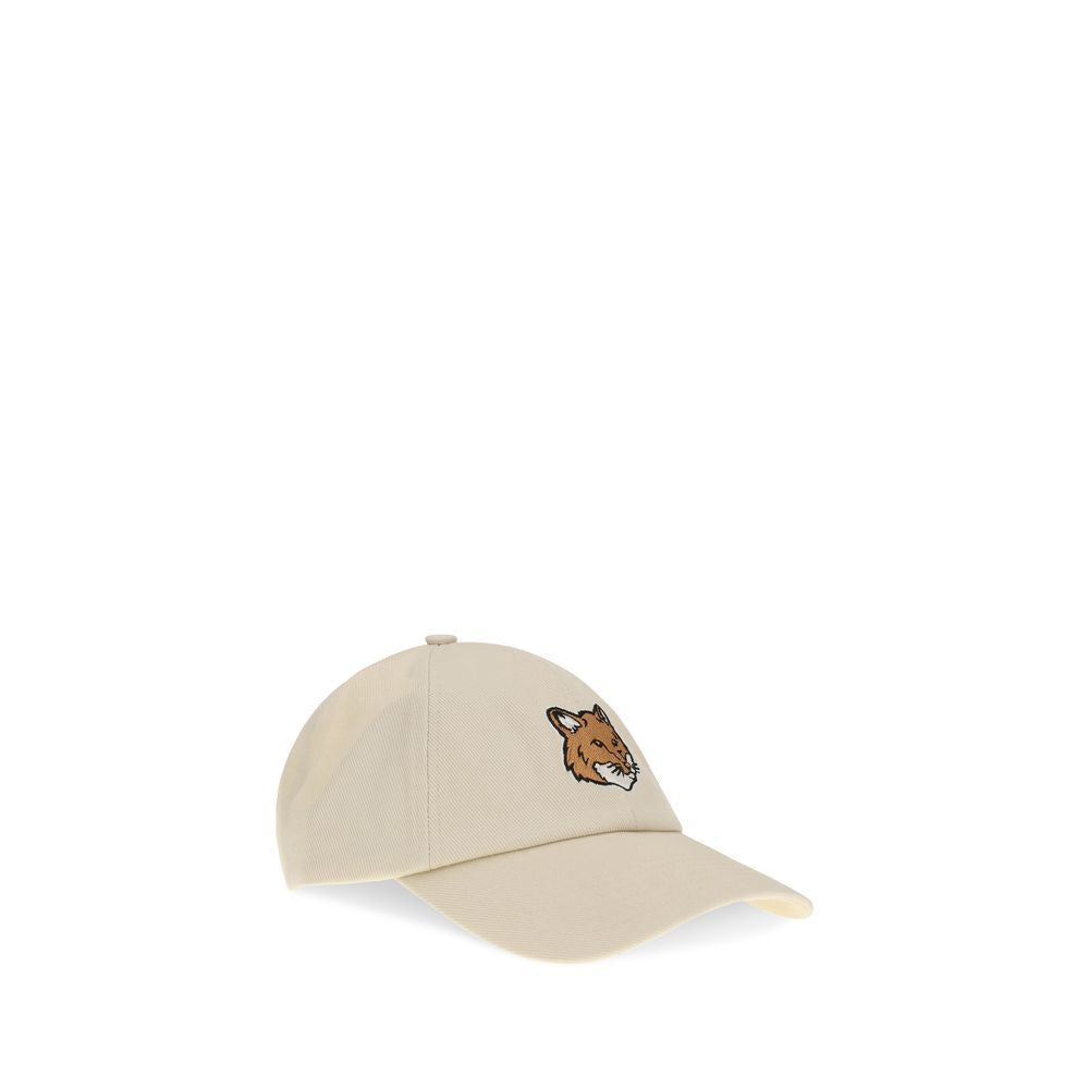 Maison Kitsuné Beige Cotton Cap (Baseball Hat)