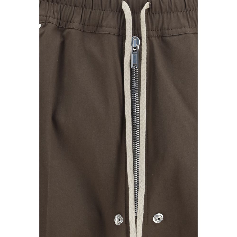 Rick Owens Brown Cotton Cargo Pants