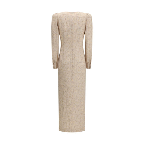 Vestido casual de seda beige de Alessandra Rich
