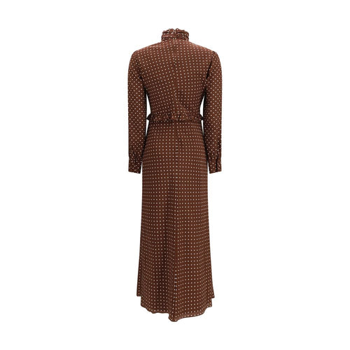 Alessandra Rich Vestido informal de seda marrón