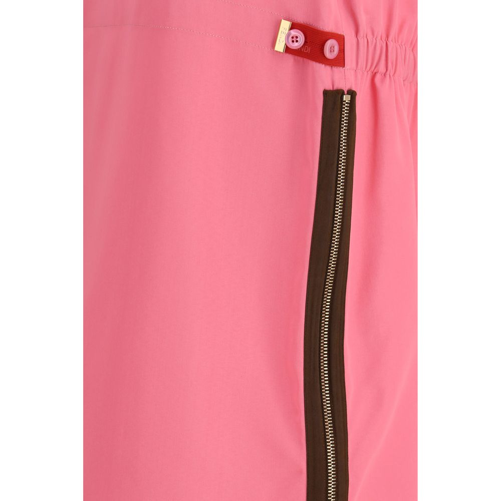 Falda midi de viscosa multicolor Fendi