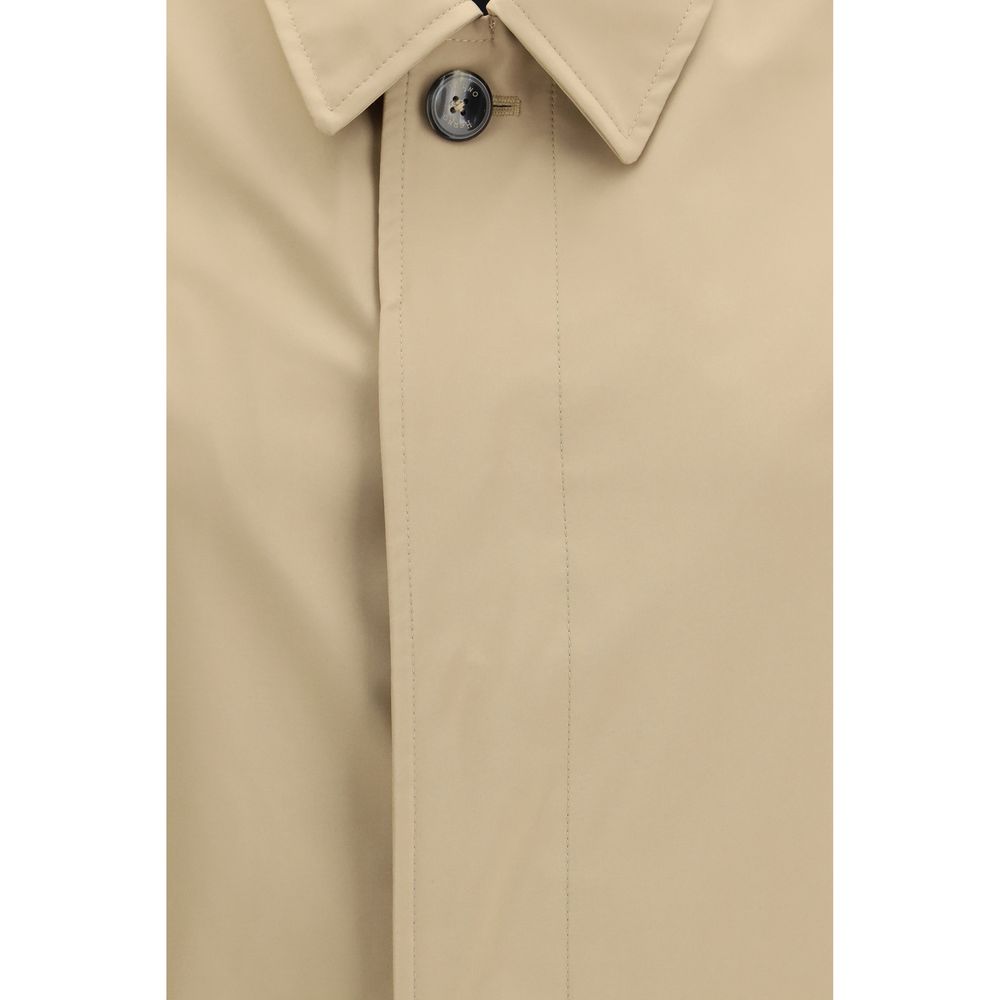 Herno Beige Polyester Trench Coat