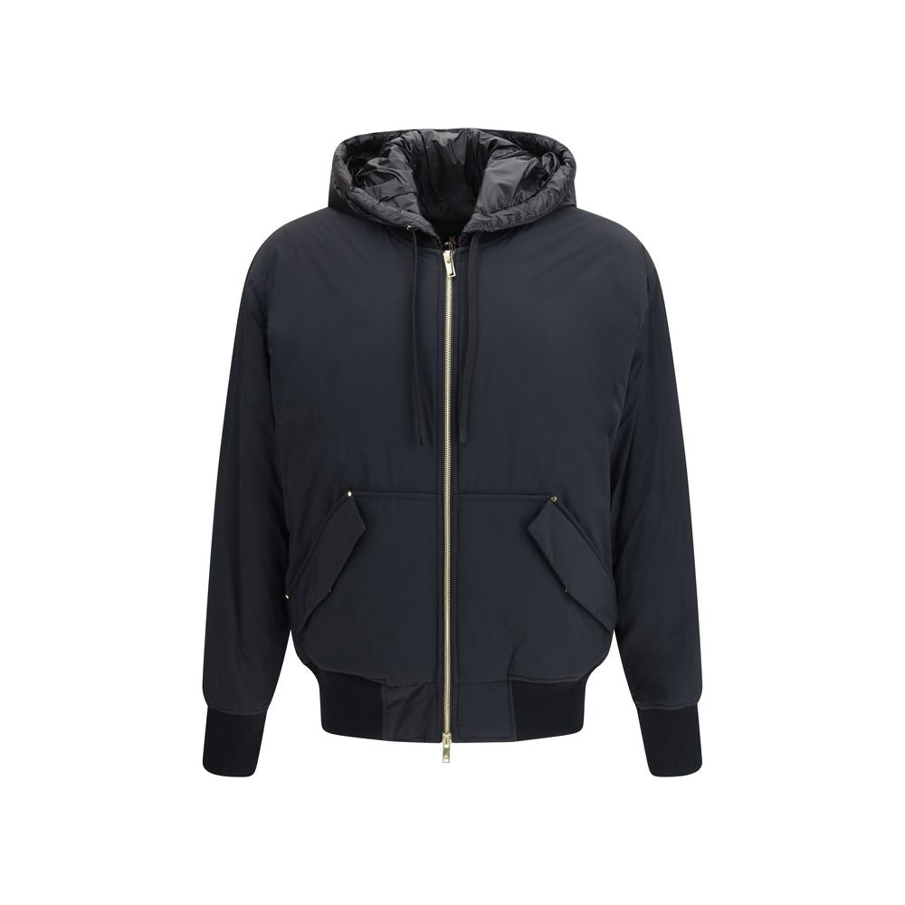 Moose Knuckles Black Nylon Bomber