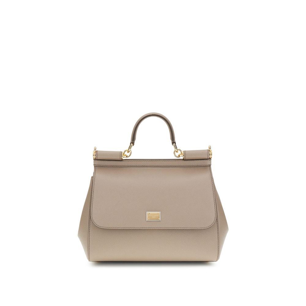 Dolce & Gabbana Gray Calf Leather Bos Taurus Shoulder Bag