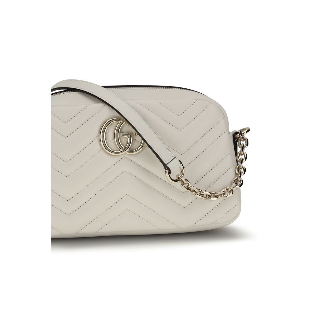 Gucci White Calf Leather Bos Taurus Handbag