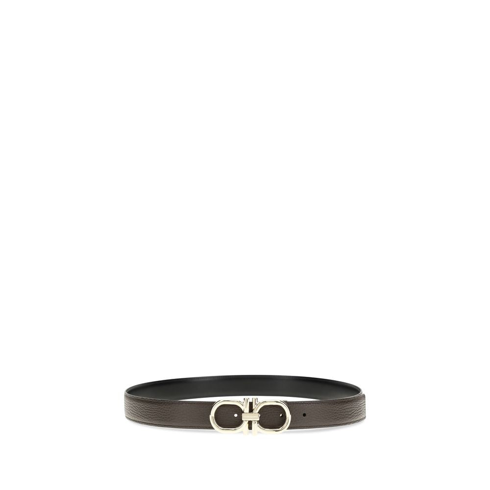 Ferragamo Brown Calf Leather Bos Taurus Regular Belt