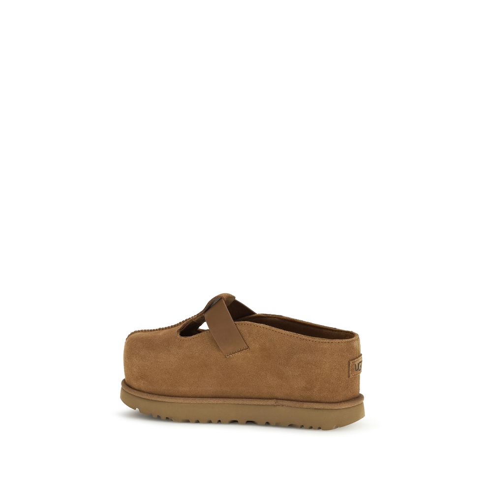 UGG Brown Calf Leather Bos Taurus Mules