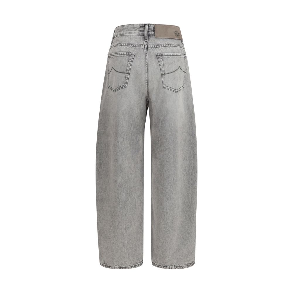 Jacob Cohen Gray Cotton Relaxed Fit Jeans