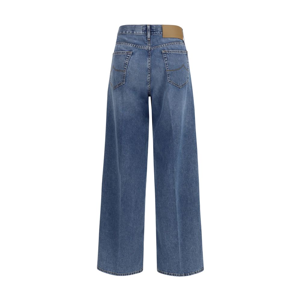 Jacob Cohen Blue Cotton Relaxed Fit Jeans