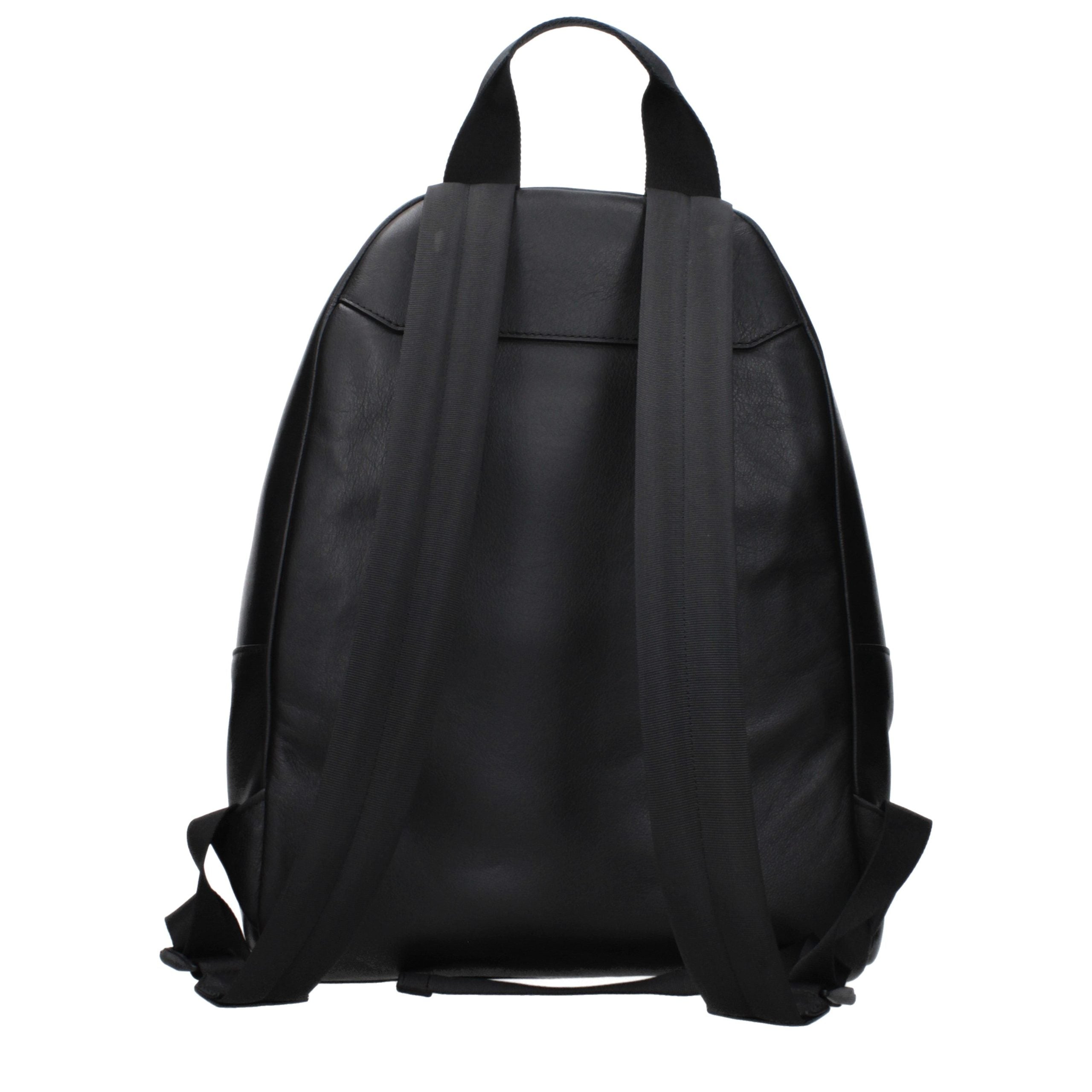 Roberto Cavalli Black Leather Backpack