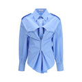 Alexander McQueen Blue Cotton Dress Shirt
