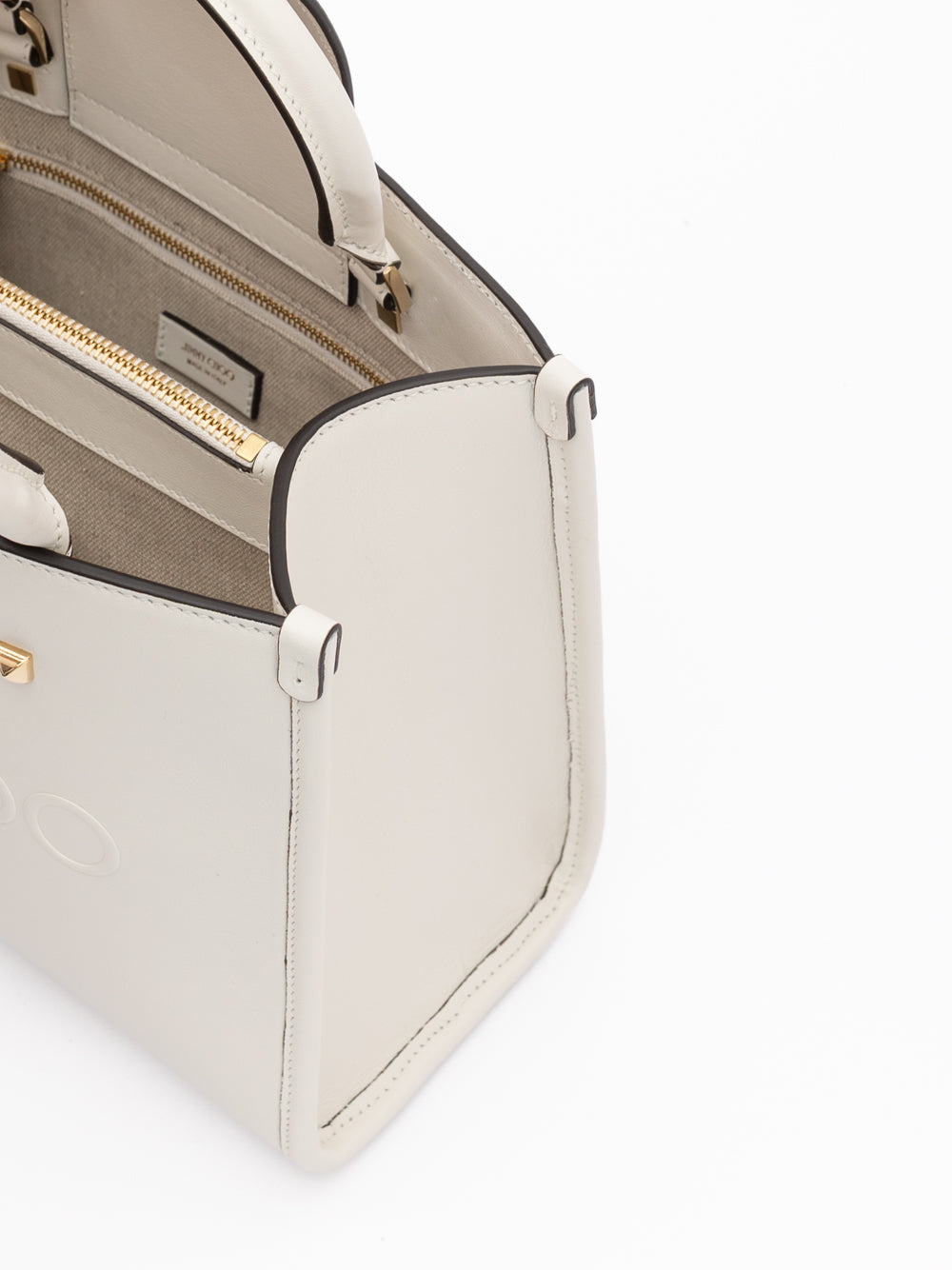 Jimmy Choo White Avenue S Tote Leather Handbag