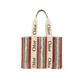 Bolso tote Chloé de lino marrón