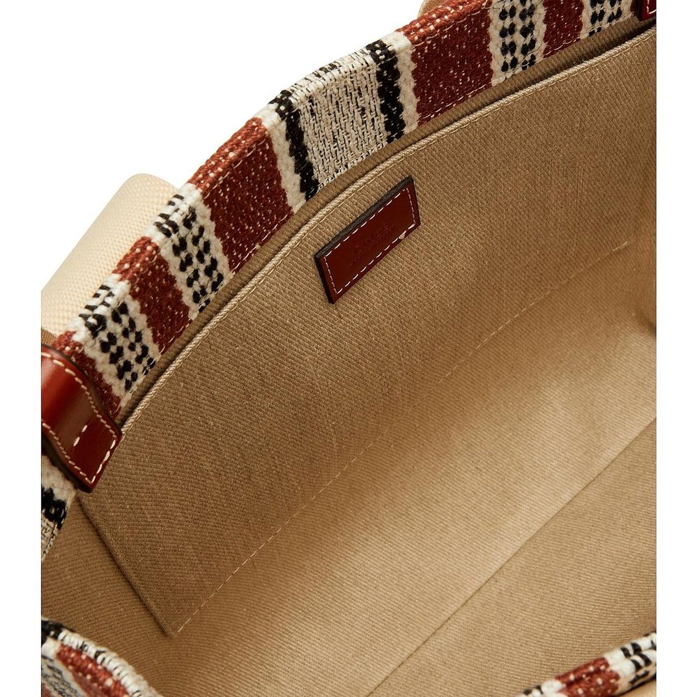 Bolso tote Chloé de lino marrón