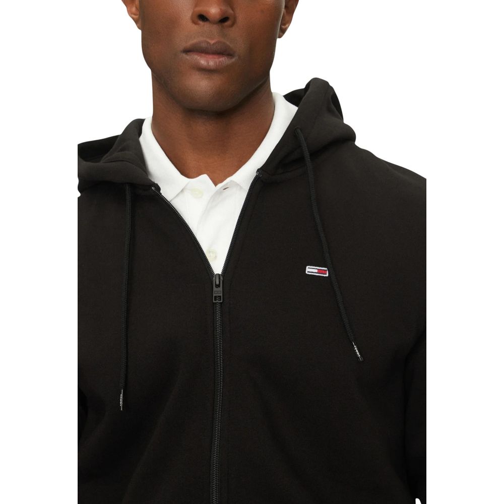 Tommy Hilfiger Jeans Black Cotton Hoodie