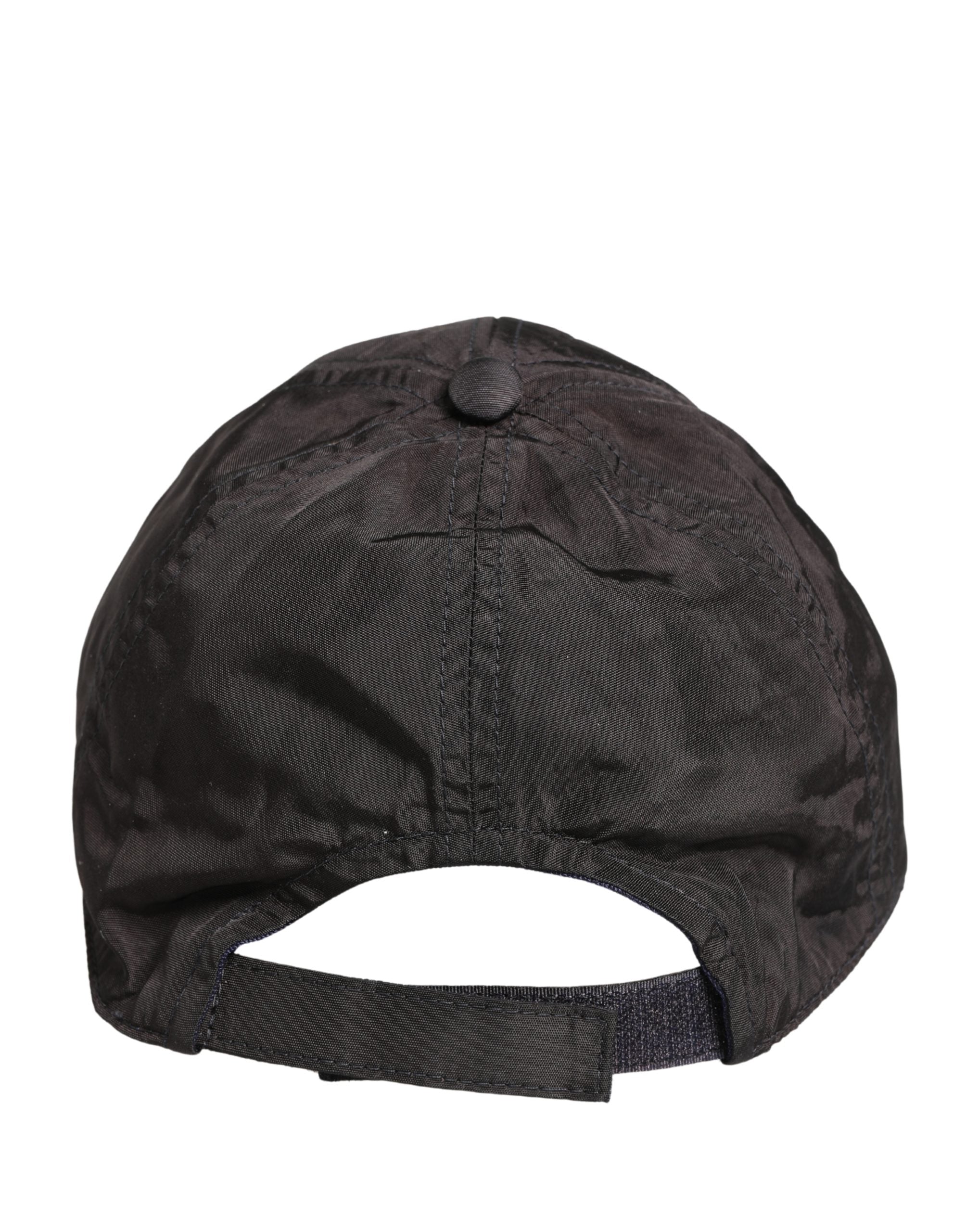 Dolce & Gabbana Men Black Cotton 6 Panels Baseball Cap Hat