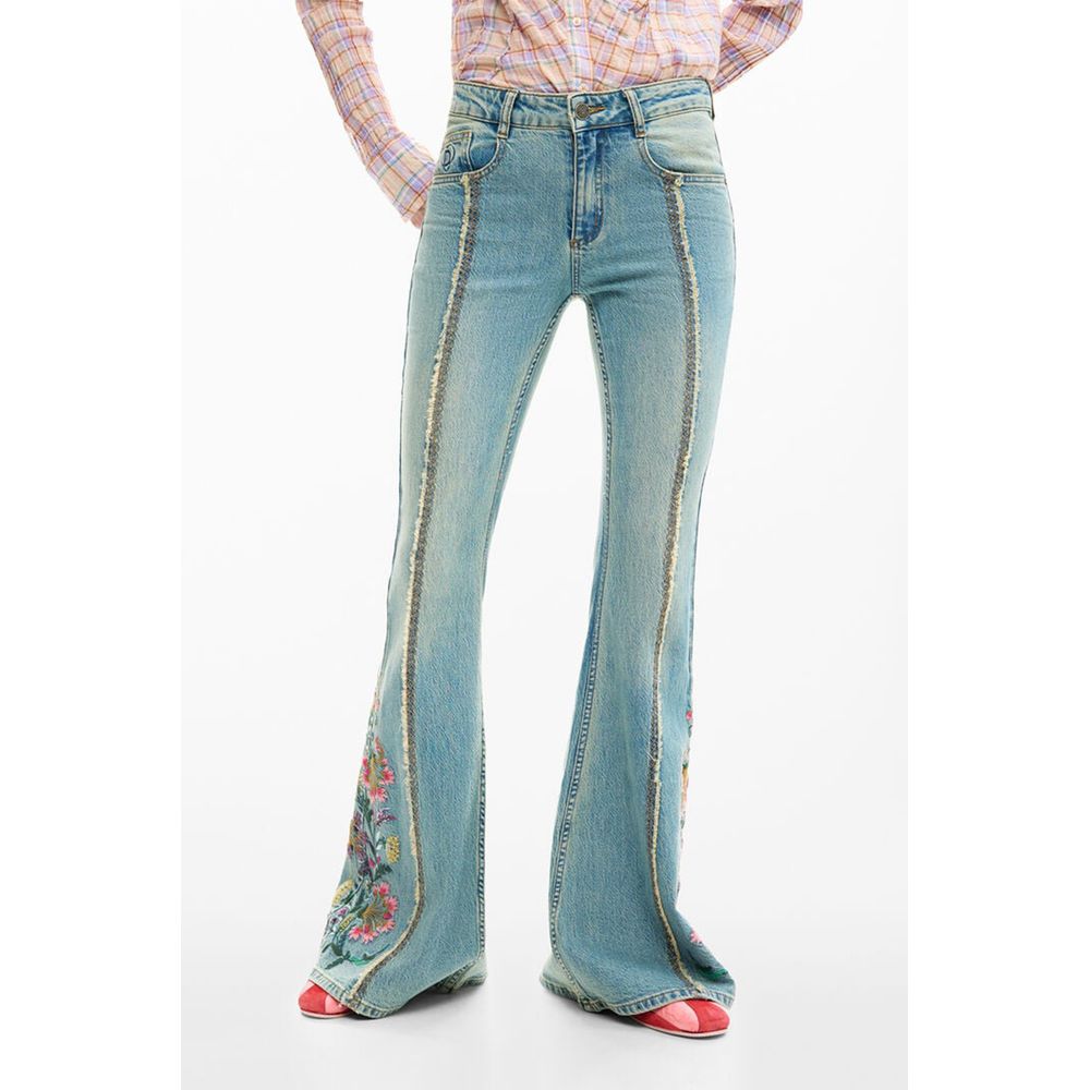 Desigual Azzurro Cotton Women Jeans