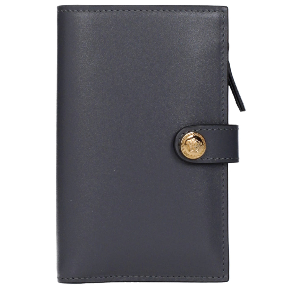 Versace Gray Leather Wallet