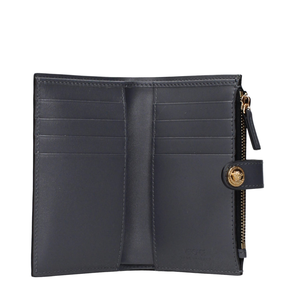 Versace Gray Leather Wallet
