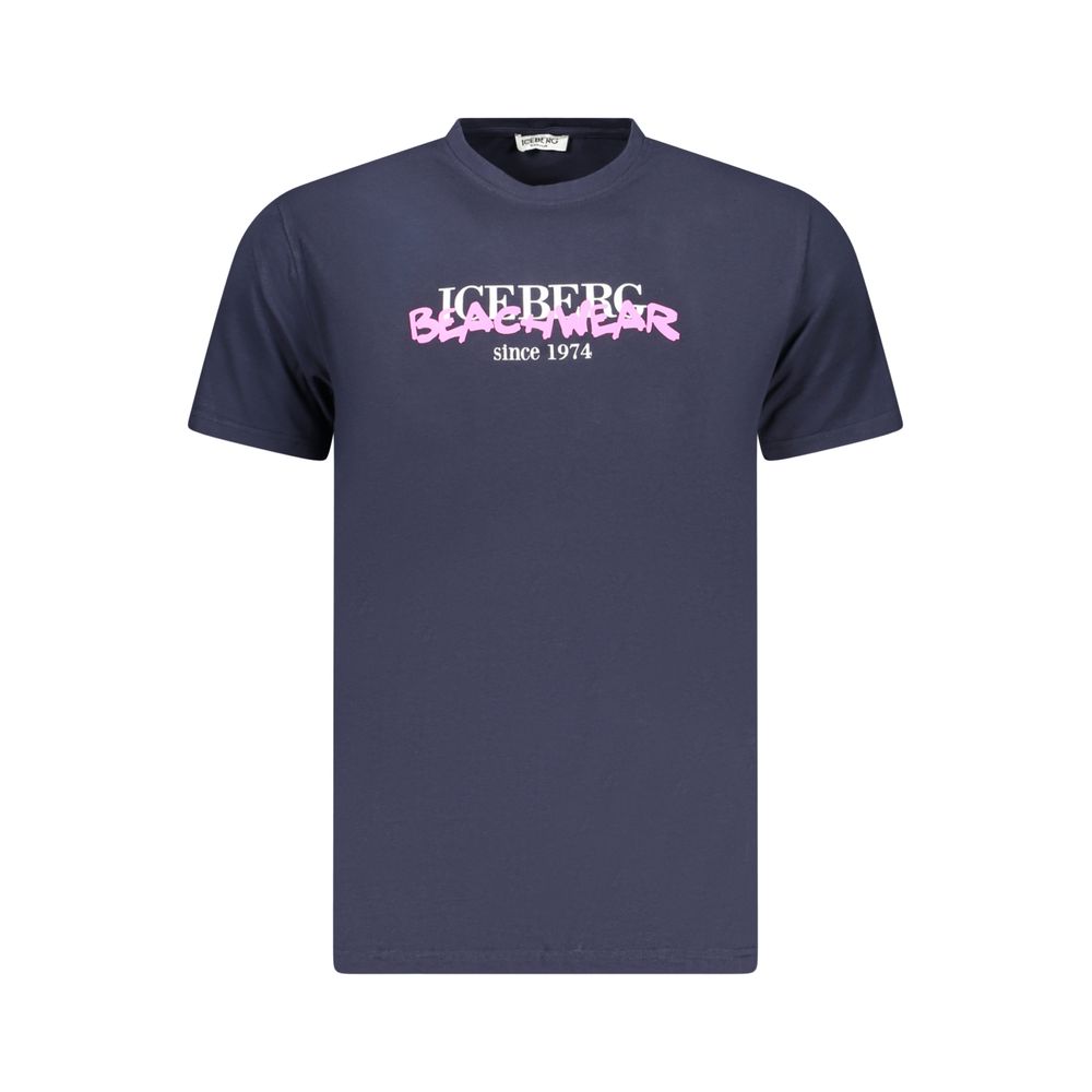 Camiseta de algodón para hombre Iceberg Neon Blue