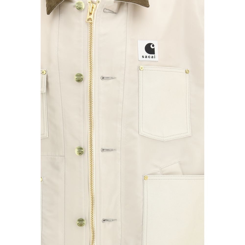Sacai Beige Cotton Bomber
