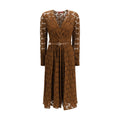 Vestido de cóctel Max Mara de poliamida marrón