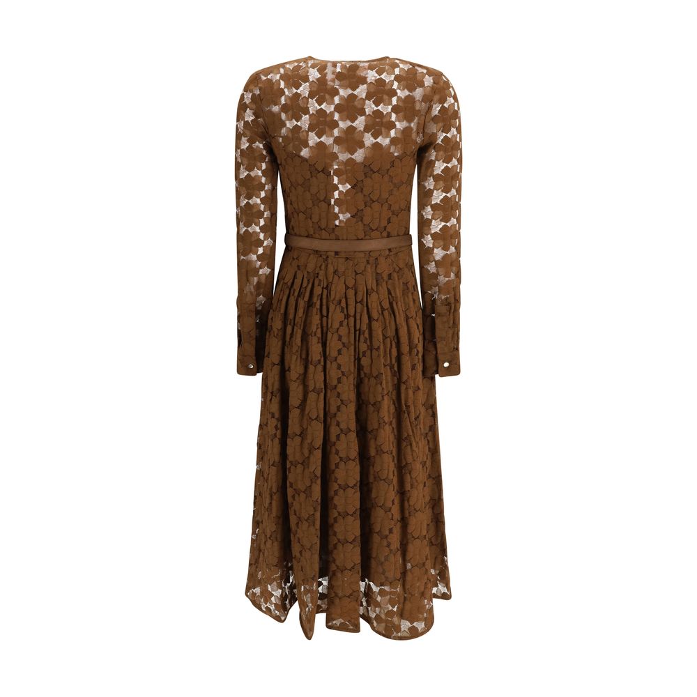 Vestido de cóctel Max Mara de poliamida marrón