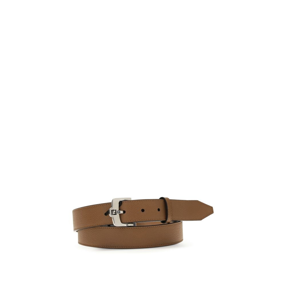 Fendi Brown Calf Leather Bos Taurus Belt