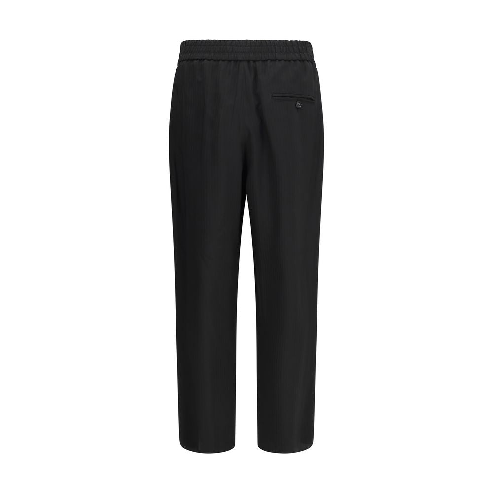 Giorgio Armani Black Viscose Casual Pants