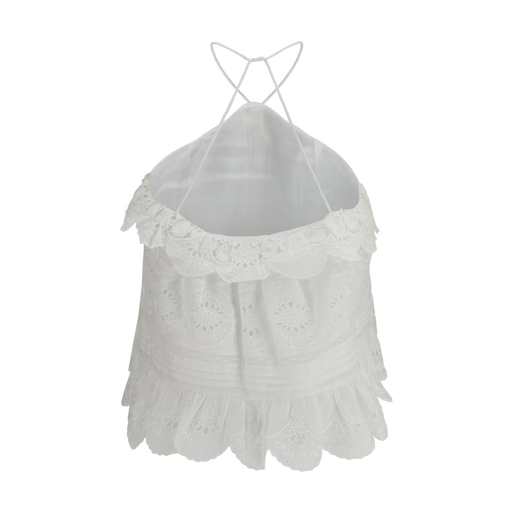 Marant Etoile White Polyester Sleeveles T-Shirt