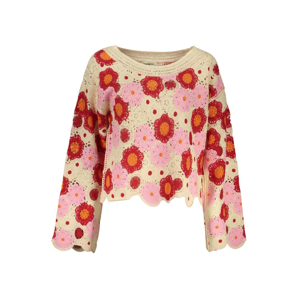 Desigual Beige Cotton Women Sweater