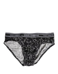 Dolce & Gabbana Black Stars Print Cotton Midi Brief Underwear