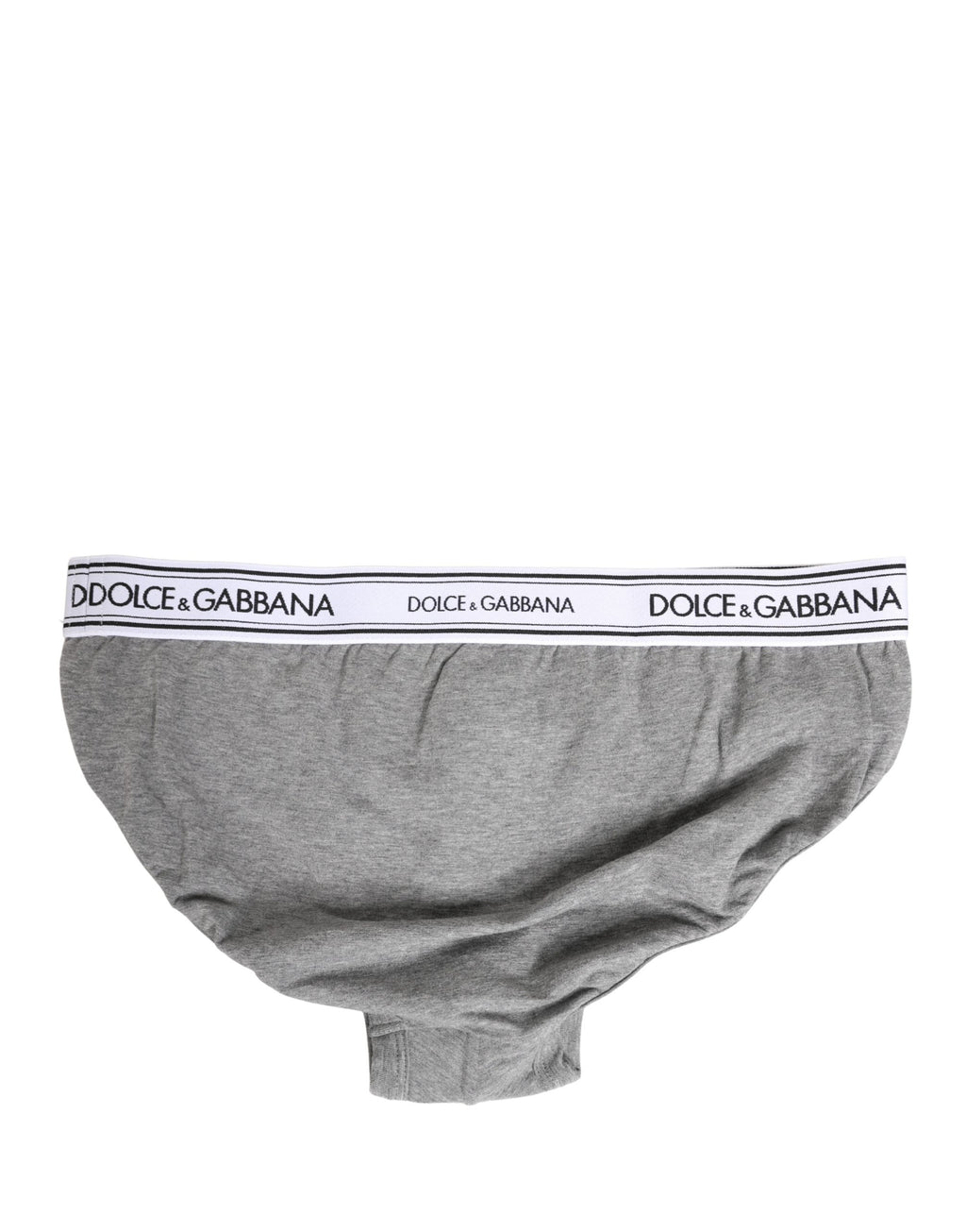 Dolce & Gabbana Gray Logo Waistband Men Midi Brief Underwear
