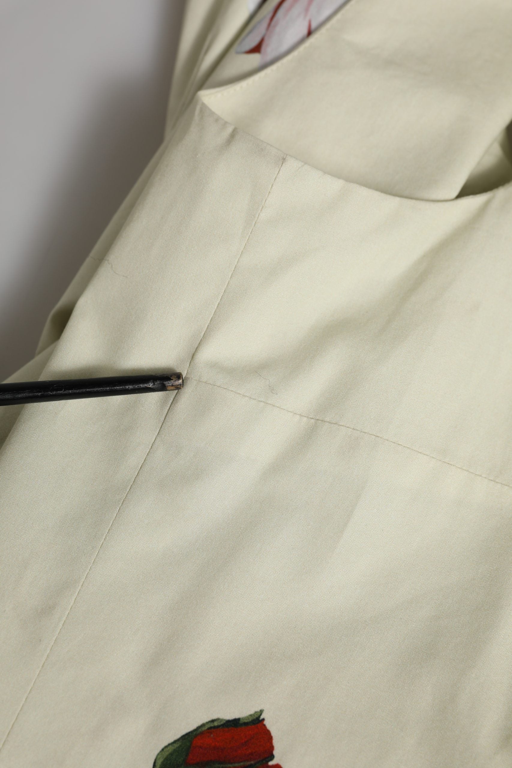 Dolce & Gabbana Beige Floral Sleeveless A-line Midi Dress