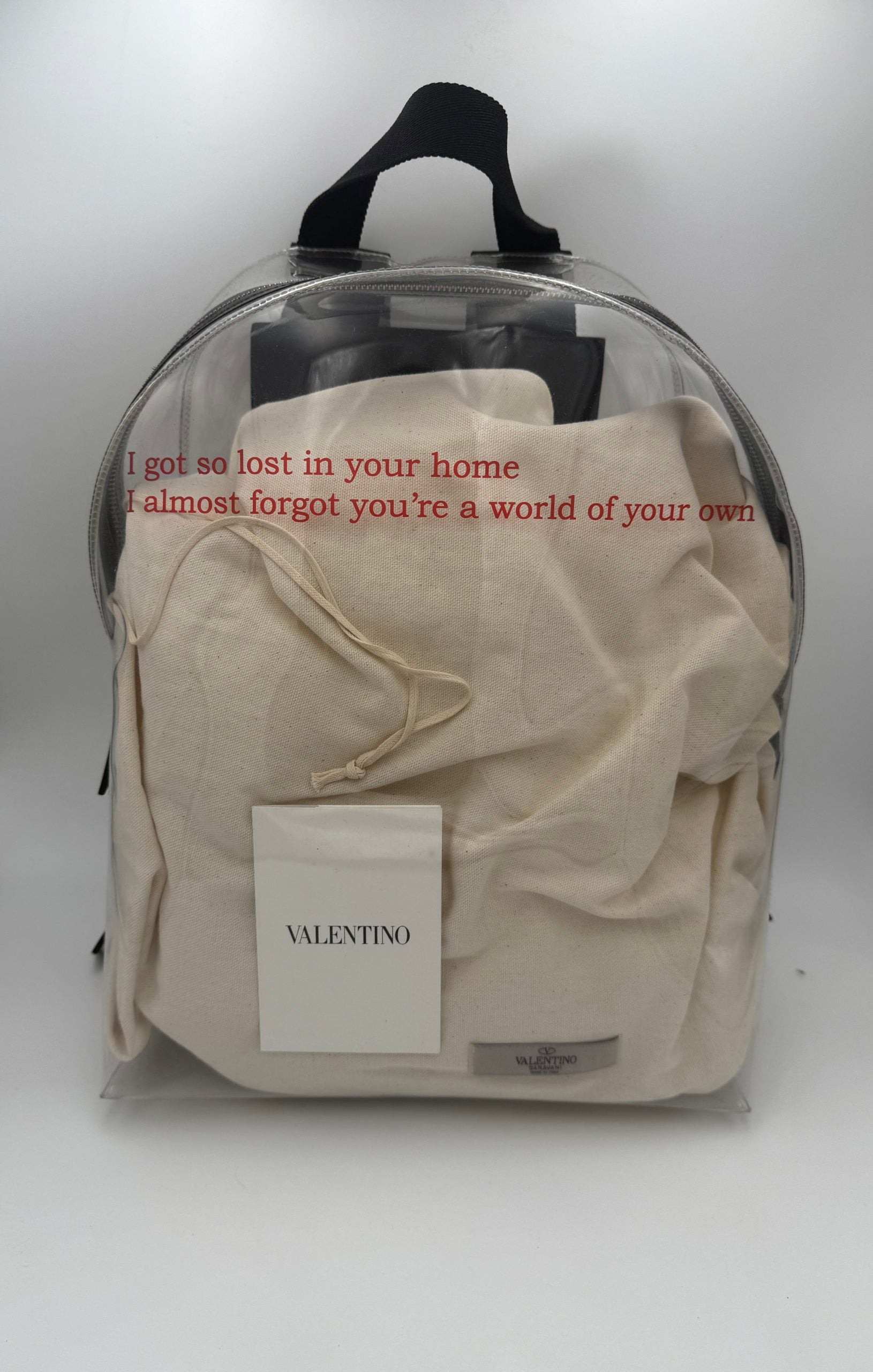 Valentino Garavani VALENTINO GARAVANI Mochila de Piel y Plástico Transparente
