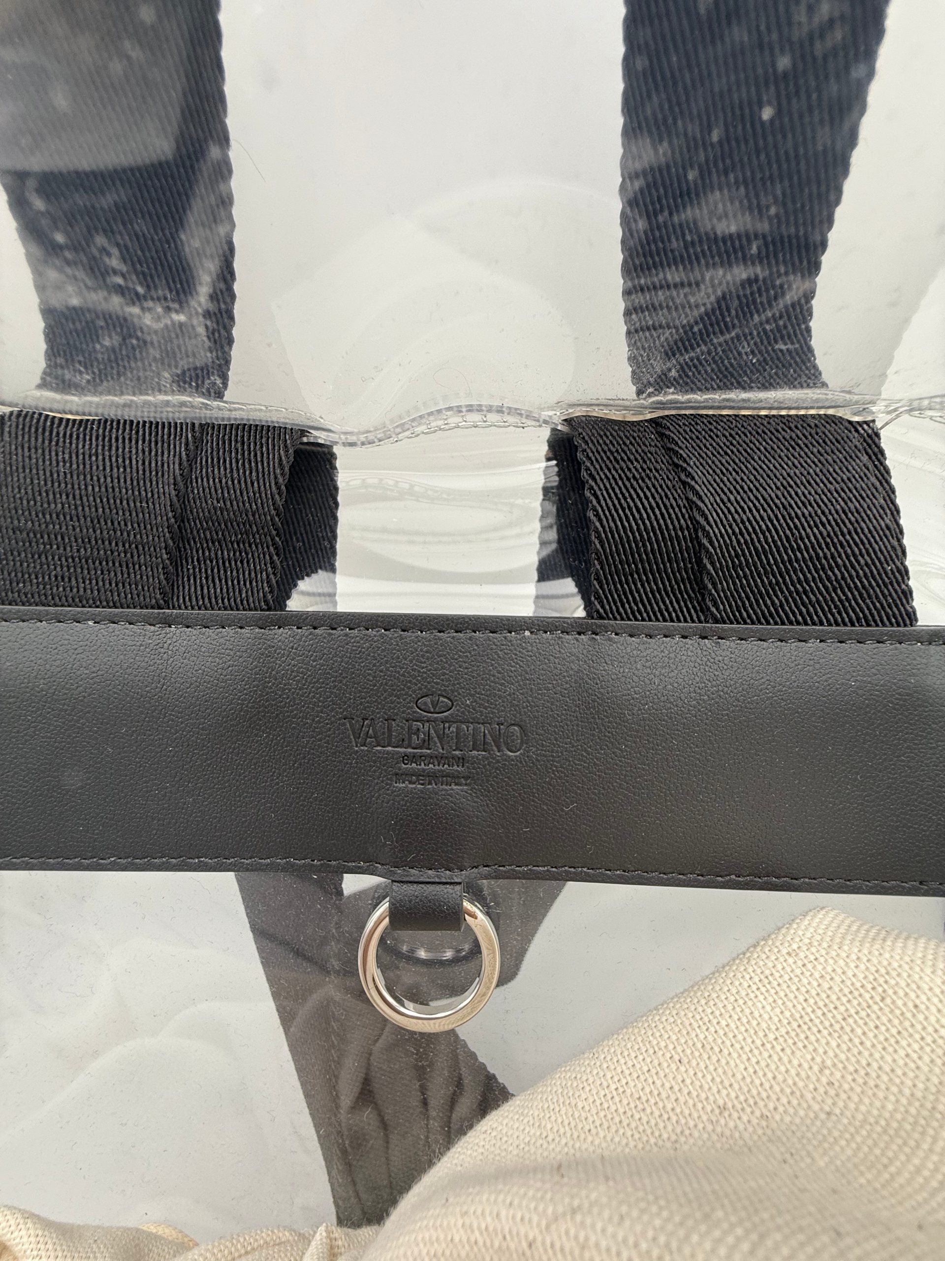Valentino Garavani VALENTINO GARAVANI Mochila de Piel y Plástico Transparente