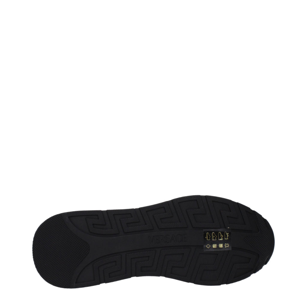 Versace White Leather Athletic Sneakers