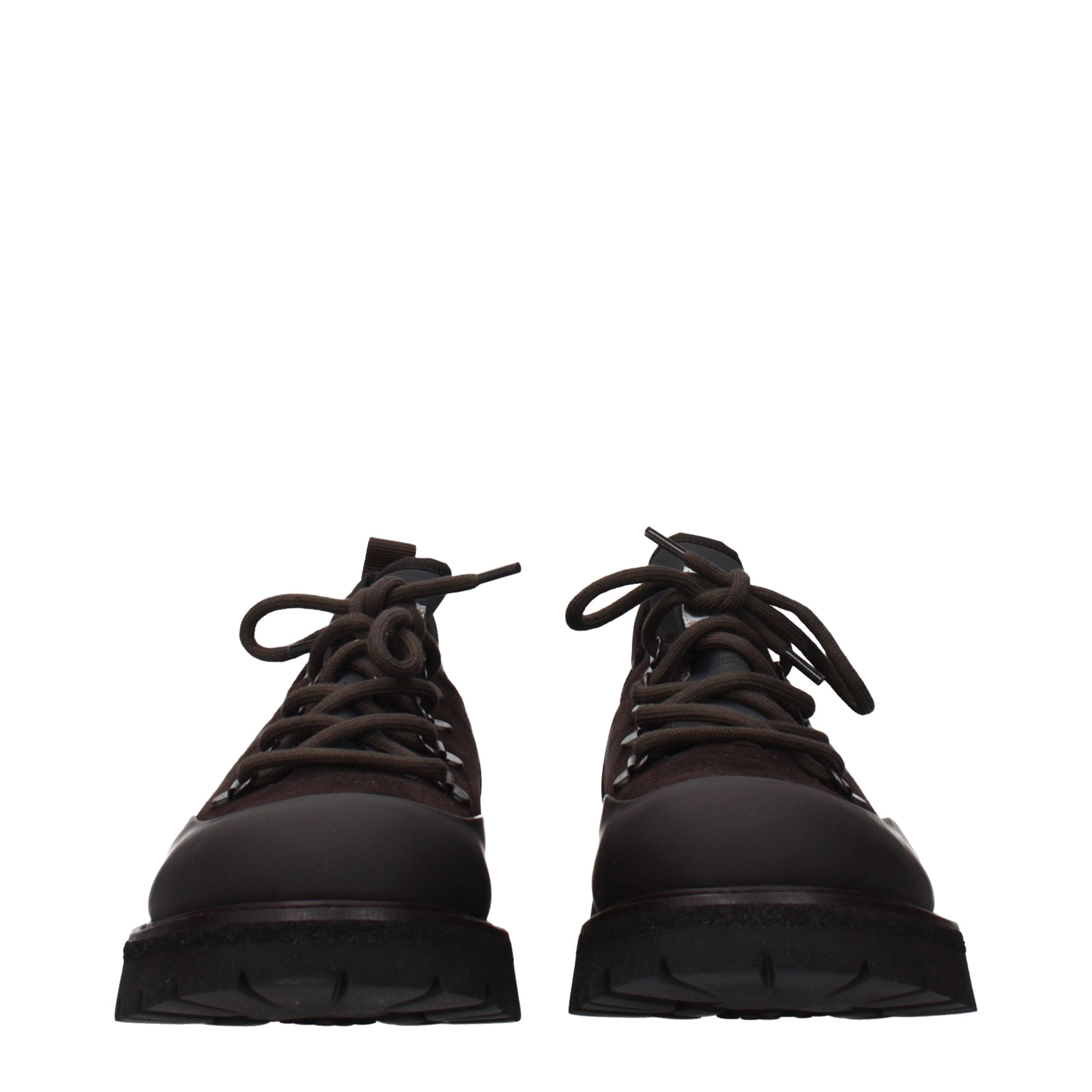 Eleventy Brown Leather Athletic Sneakers